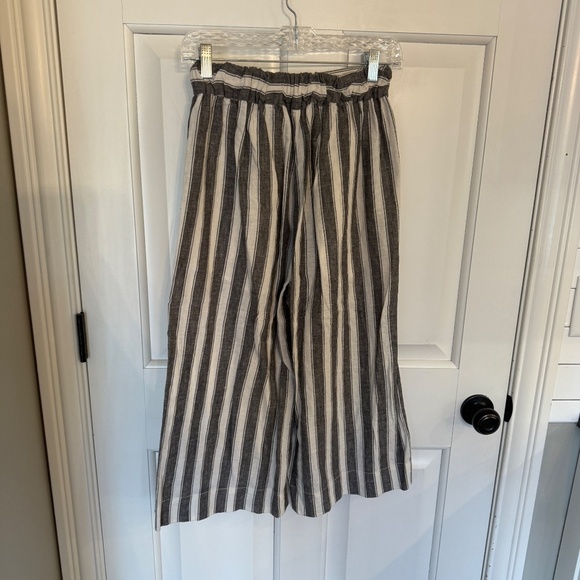 Madewell Huston Linen Wide Leg Pull On Crop Pants 45123 - Picture 7 of 14